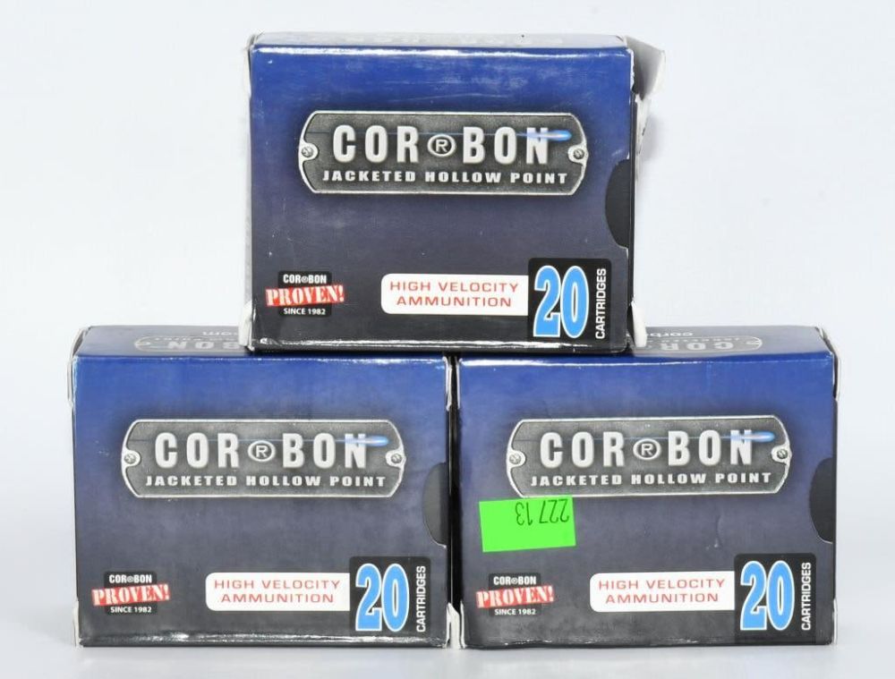 Lot 1060: 60 Rounds CorBon Self Defense 38 Super+P Ammo