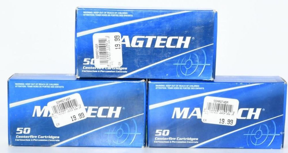 Lot 1078: 150 Rounds Of Magtech .45 ACP Ammunition