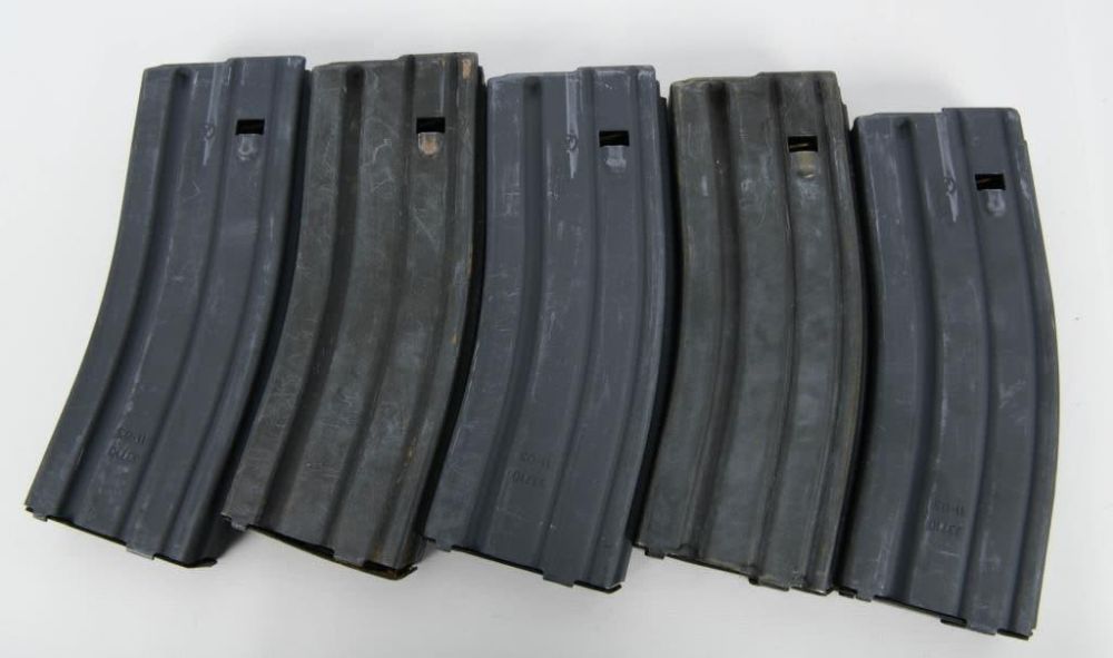 Lot 1094: 5 30 Round Metal .223/5.56 Magazines