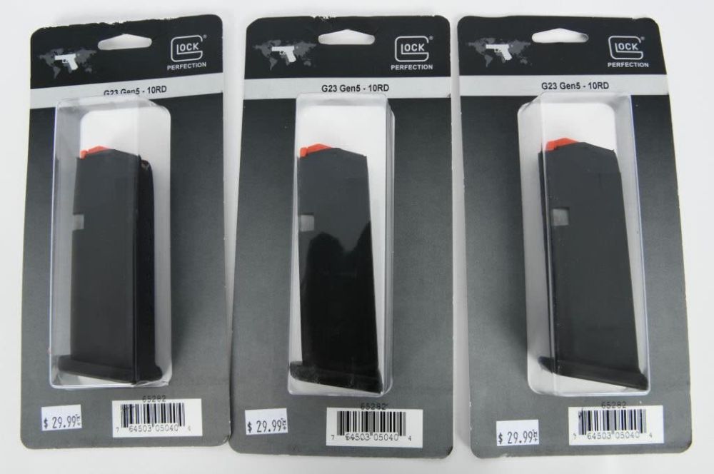 Lot 1103: 3 NIP Glock Gen 5 G23 10 Round Magazines