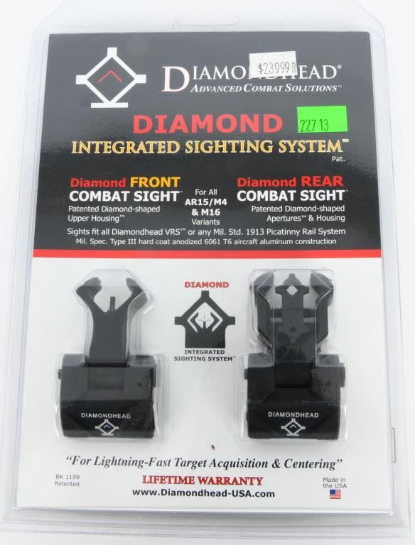 Lot 1115: New Diamondhead AR-15 Diamond Flip-Up Sights