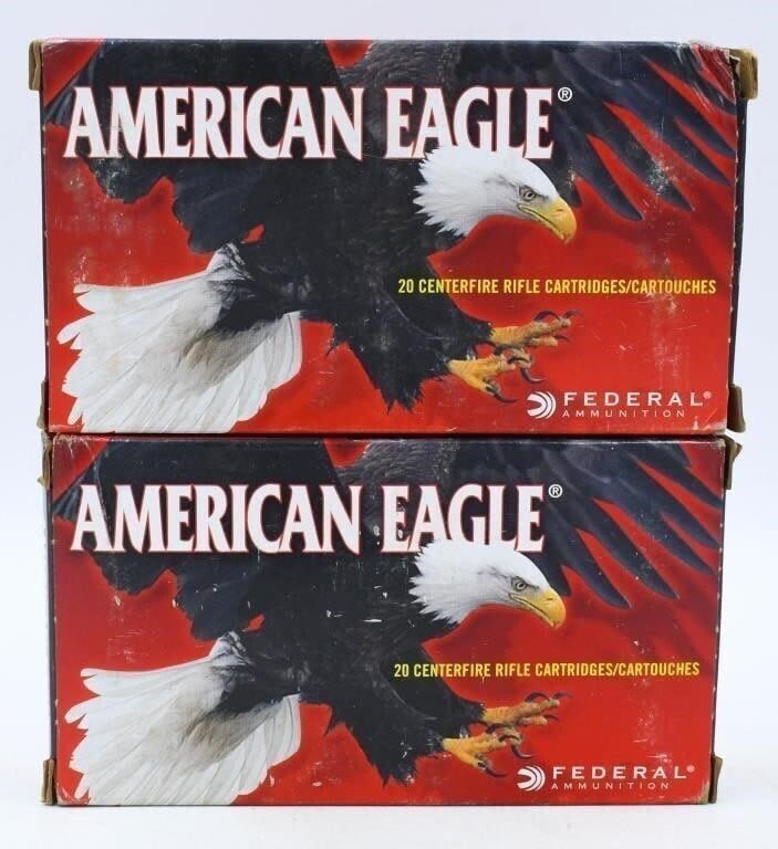Lot 1159: 40 Rounds Federal American Eagle .338 Fed Ammo