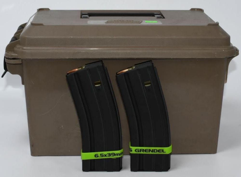 Lot 1060: 300 Rounds Of 6.5 Grendel W/ Mags & Container