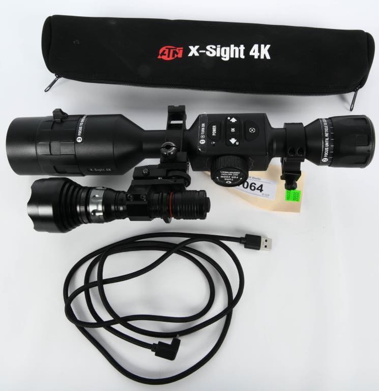 Lot 1064: ATN X-Sight-4k Pro Smart Day/Night Riflescope Comes With...