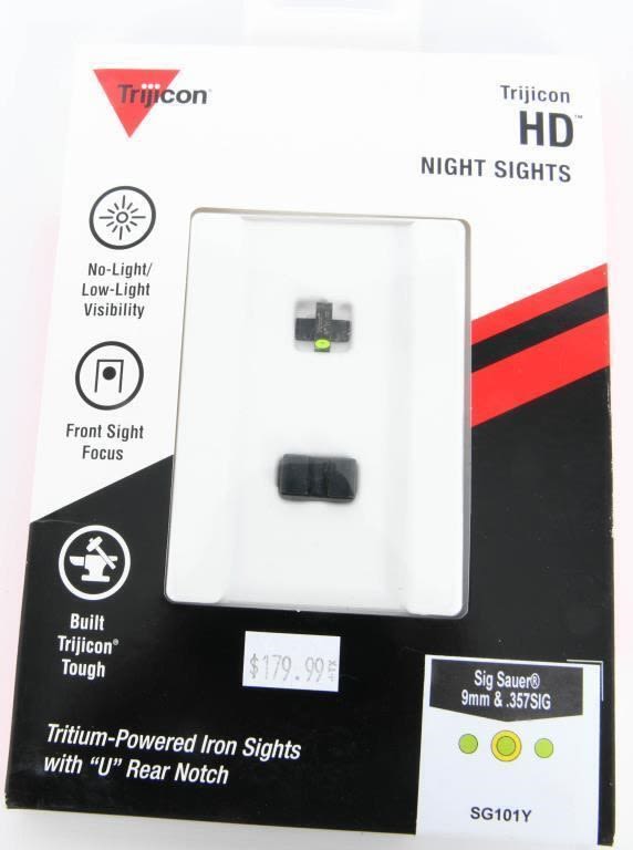 Lot 1094: Trijicon Sig Sauer 9mm/.357 Sig HD Night Sight...