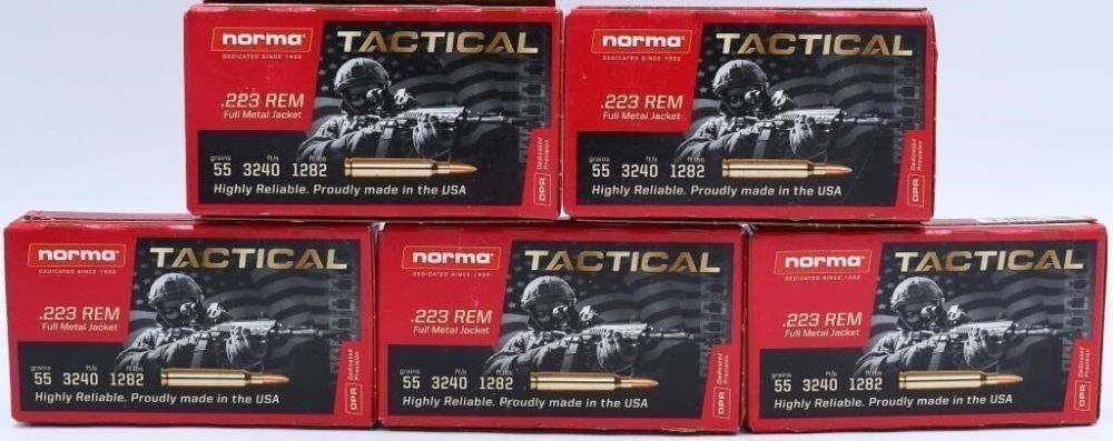 Lot 1150: 150 Rounds Of Norma Tactical .223 Rem Ammo