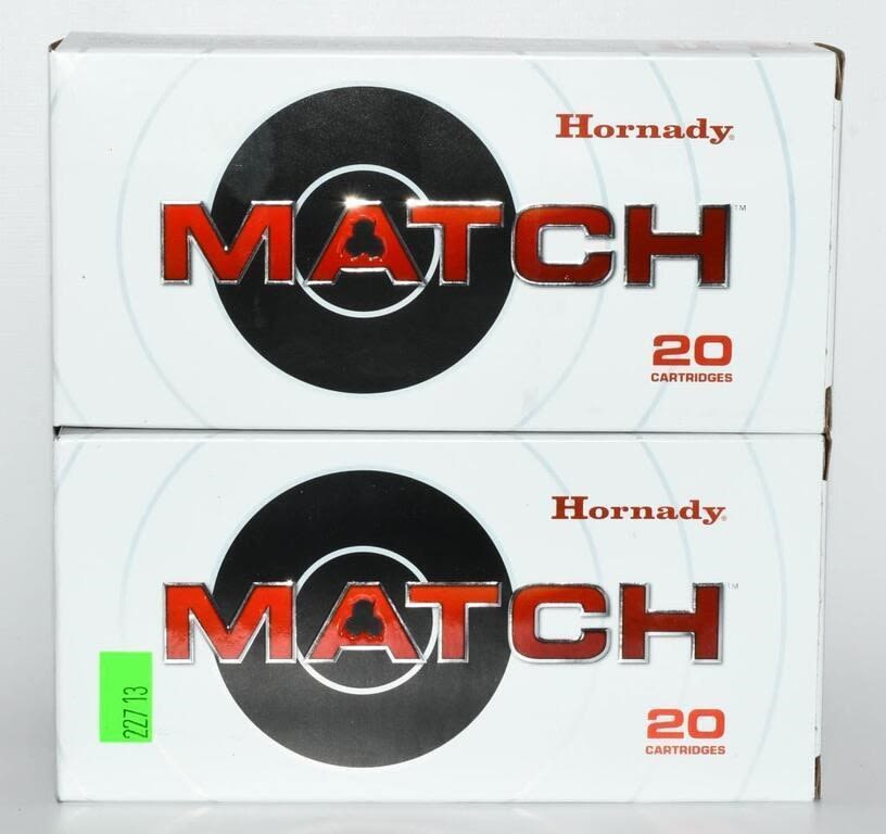 Lot 1174: 40 Rounds of Hornady 6.5 PRC Match Ammunition