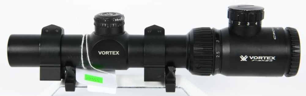Lot 1214: Vortex Crossfire II Matte Black 1-4x24 Riflescope Prepare...