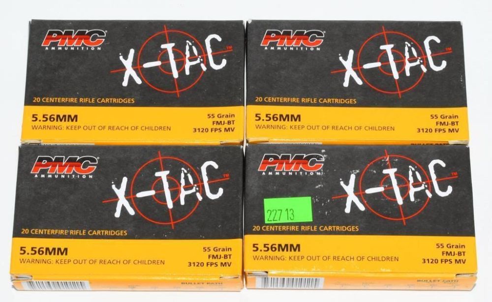 Lot 1234: 80 Rounds Of PMC X-TAC 5.56 NATO Ammunition...