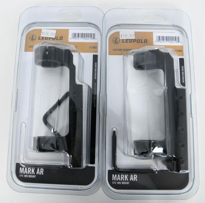 Lot 1361: 2 New Leupold Mark AR 1 PC Scope Mounts