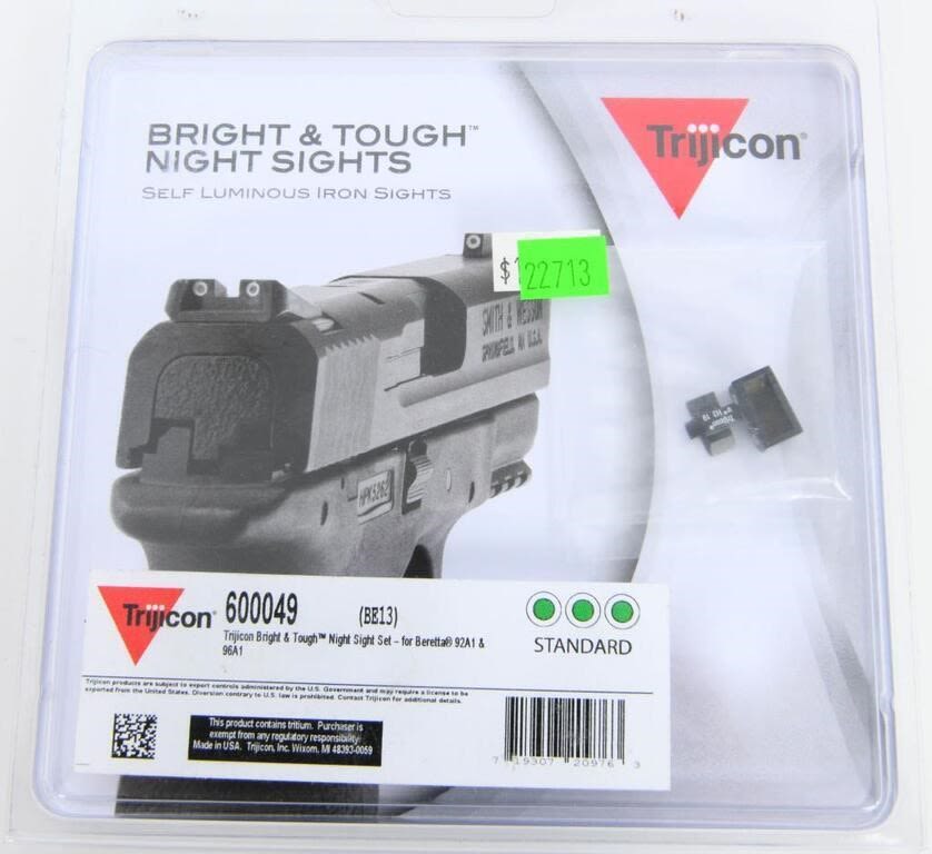 Lot 1514: New Trijicon Tritium Night Sights Beretta 92A1,