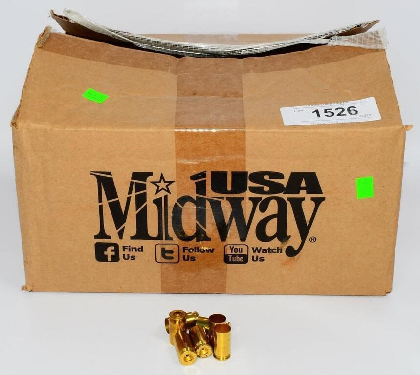 Lot 1526: Approx 1000 Ct Midway USA .45 Auto Brass Casings