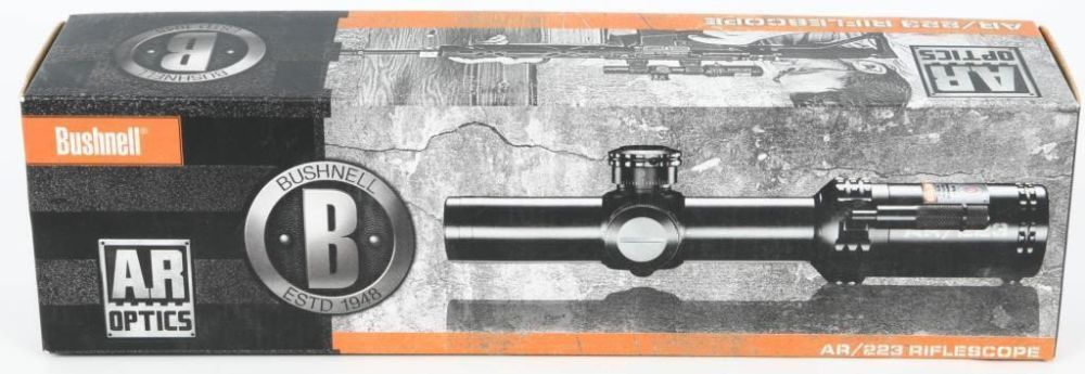 Lot 1544: New in Box Bushnell AR Optics 1-4x24mm Riflescope...