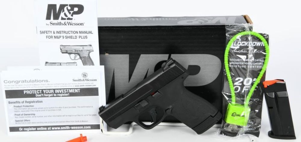 Lot 1566: Smith & Wesson  M&P 9 Shield Plus 9mm Semi Auto