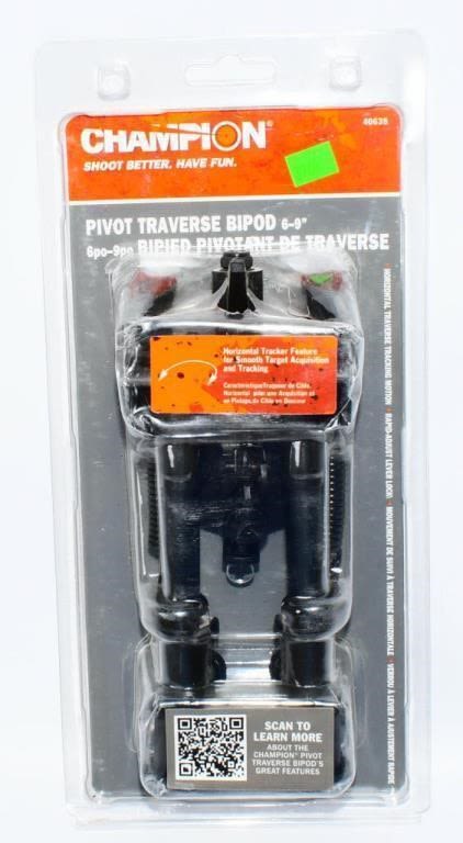 Lot 1577: NIP Champion Pivot Traverse Adjustable Bipod