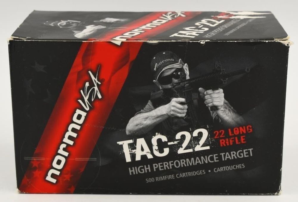 Lot 1690: 500 Rounds Of Norma Tac-22 .22 LR Ammunition