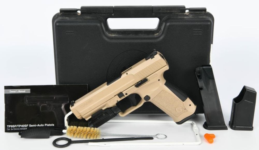 Lot 1716: Canik TP9SF 9mm Luger FDE Semi Auto Pistol
