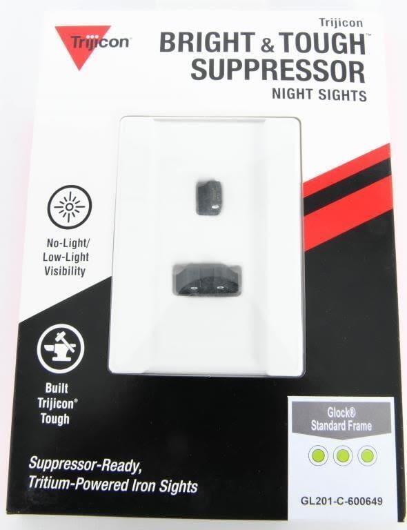 Lot 1724: New Trijicon Suppressor Night Sight Set For Glock