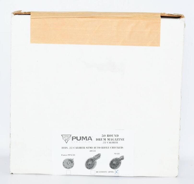 Lot 1775: NIB Puma 50 Rd Drum Magazine For Ruger...