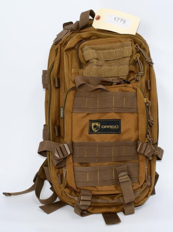Lot 1778: Drago Gear Tan Color Tactical Backpack