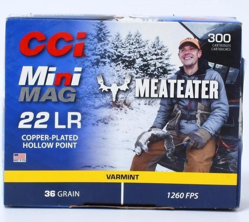Lot 1780: 300 Rds CCI Mini-Mag MeatEater Edition .22 LR...