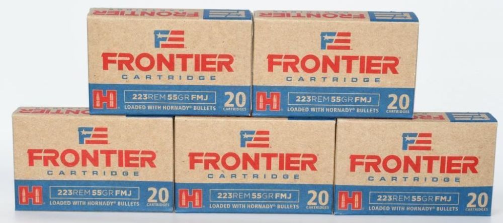 Lot 1852: 100 Rounds Of Frontier .223 Rem Ammunition