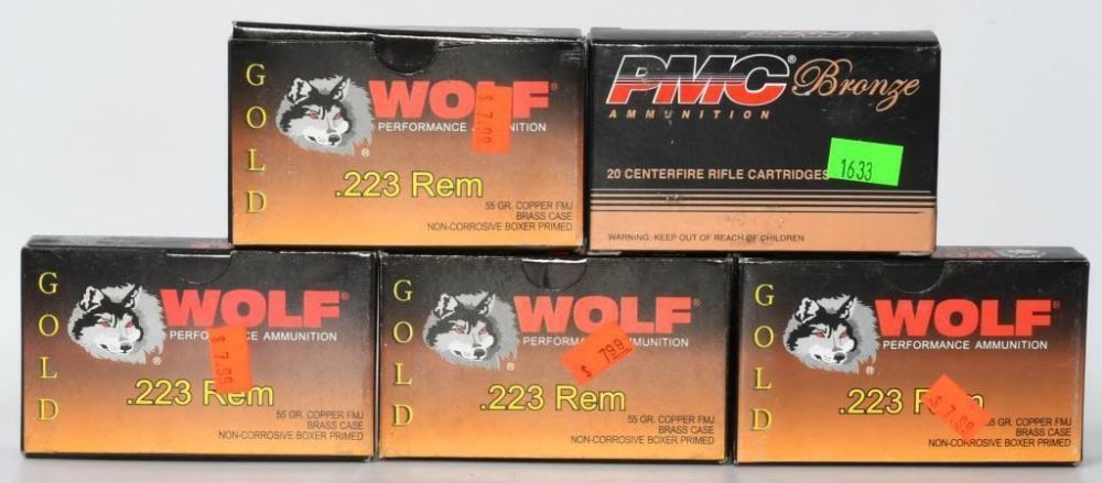 Lot 1912: 100 Rounds Of .223 Remington Ammunition
