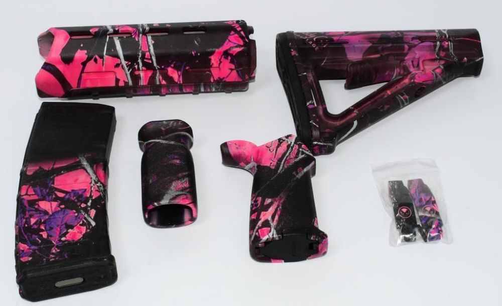 Lot 1940: Magpul MOE AR-15 Stock Kit In Pink Camo Color