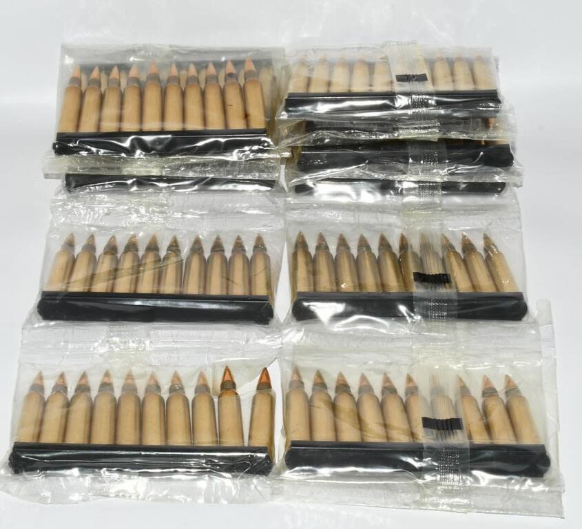 Lot 1942: 130 Rounds Of 5.56x45mm Ammo on Stripper Clips
