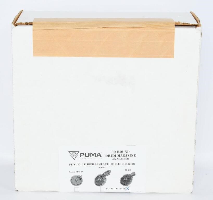 Lot 1955: NIB Puma 50 Rd Drum Magazine For Ruger...