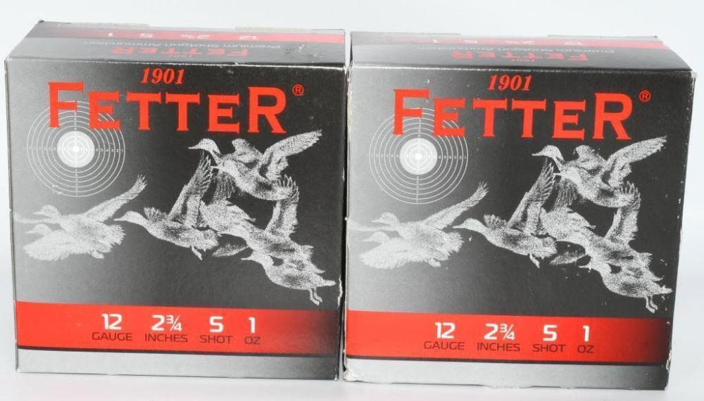 Lot 1960: 50 Rounds of Fetter 12 Ga Premium Shotshells