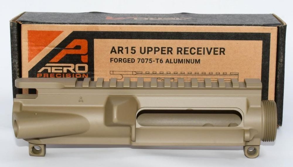 Lot 1967: New AR15 Stripped Upper Receiver In FDE Cerakote