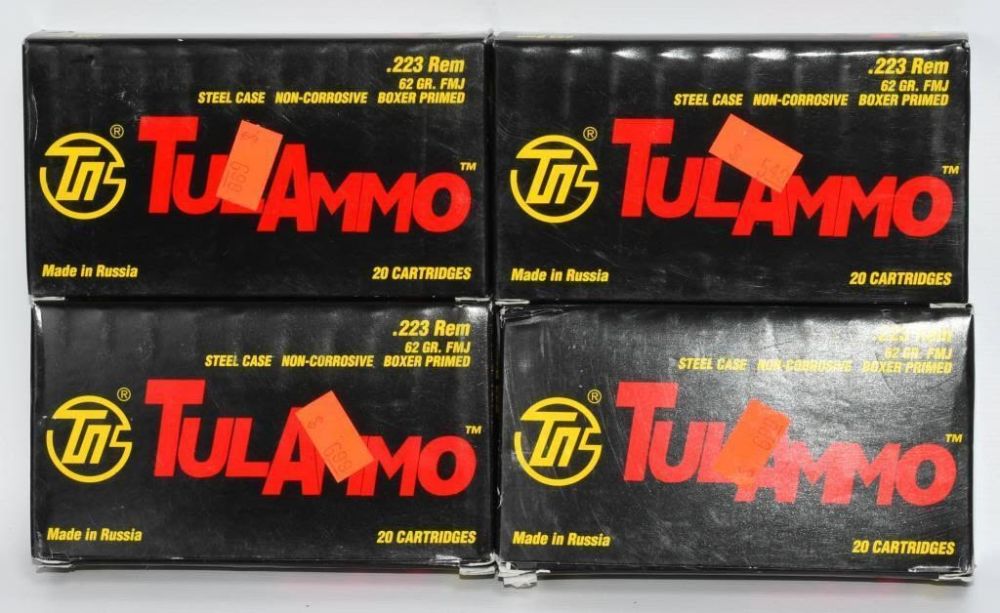 Lot 1972: 80 Rounds Of Tulammo .223 Rem Ammunition