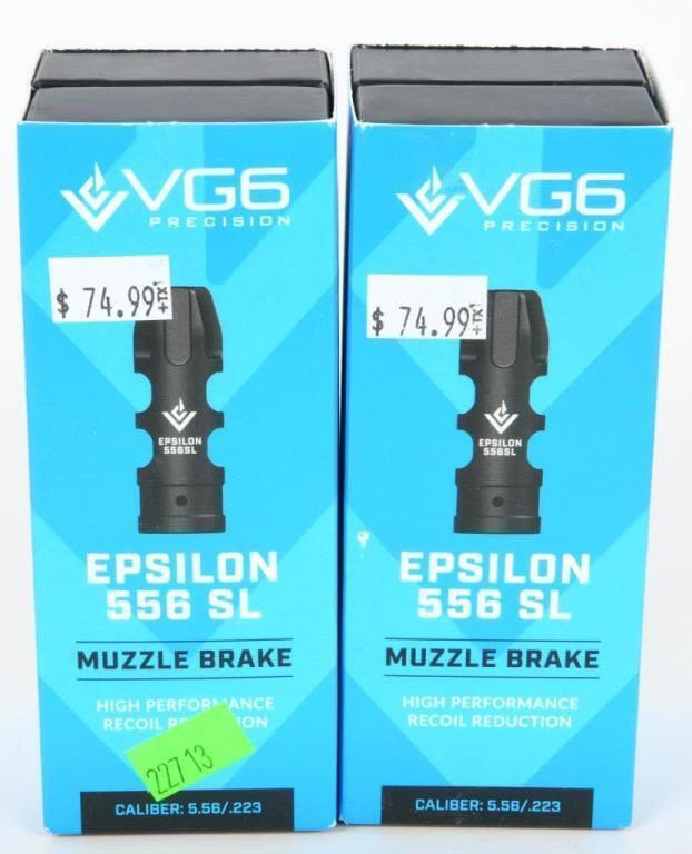 Lot 1997: 2 New VG6 Precision EPSILON 556SL Muzzle Brakes
