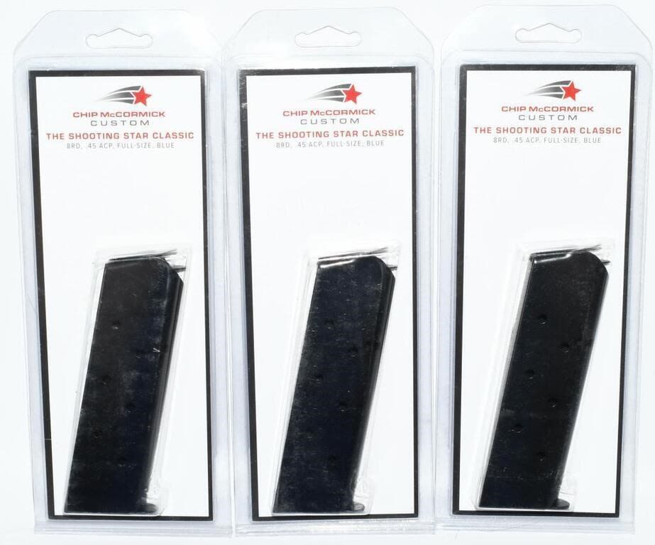 Lot 2003: 3 NIP Chip McCormick Custom .45 ACP Magazines