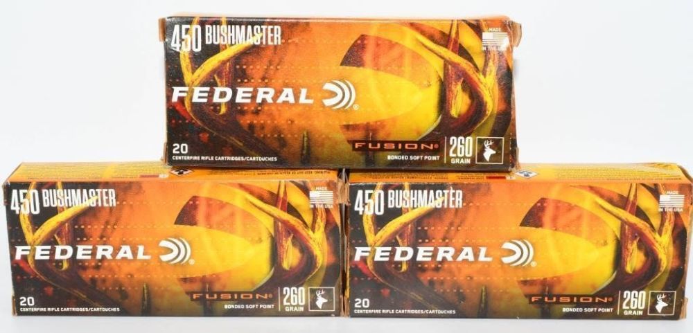 Lot 2062: 60 Rounds Of Federal .450 Bushmaster Ammunition