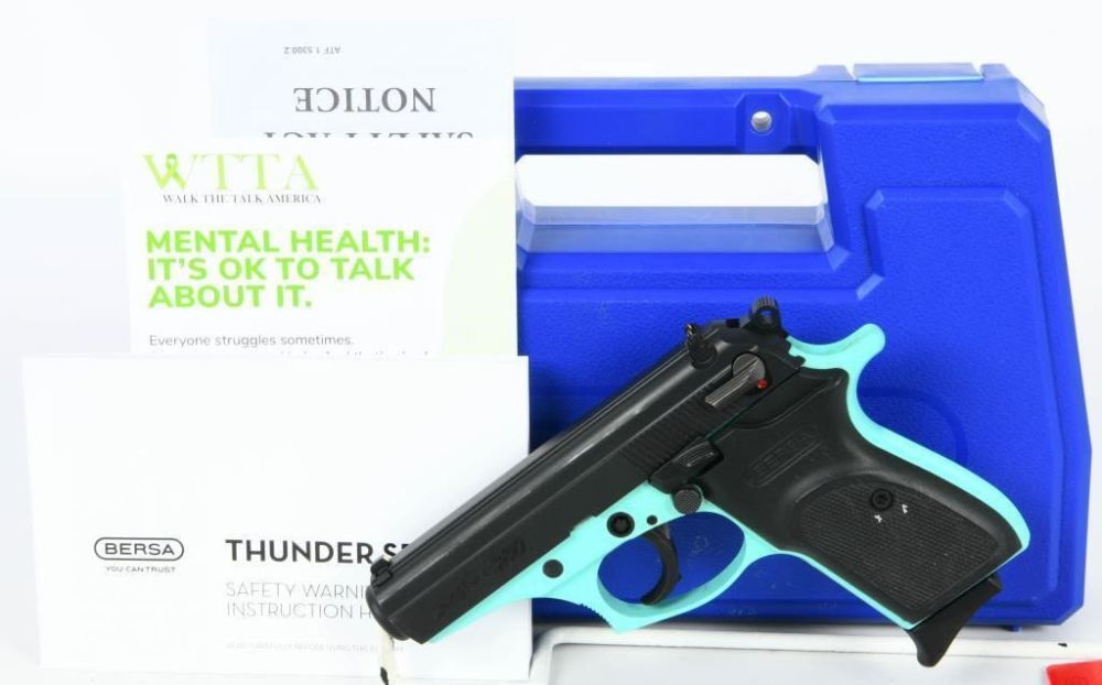 Lot 2082: Bersa Thunder 380 Blue Semi Auto Pistol .380 ACP