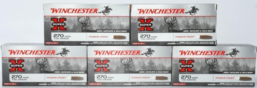 Lot 2098: 100 Rounds of Winchester .270 WSM Ammunition