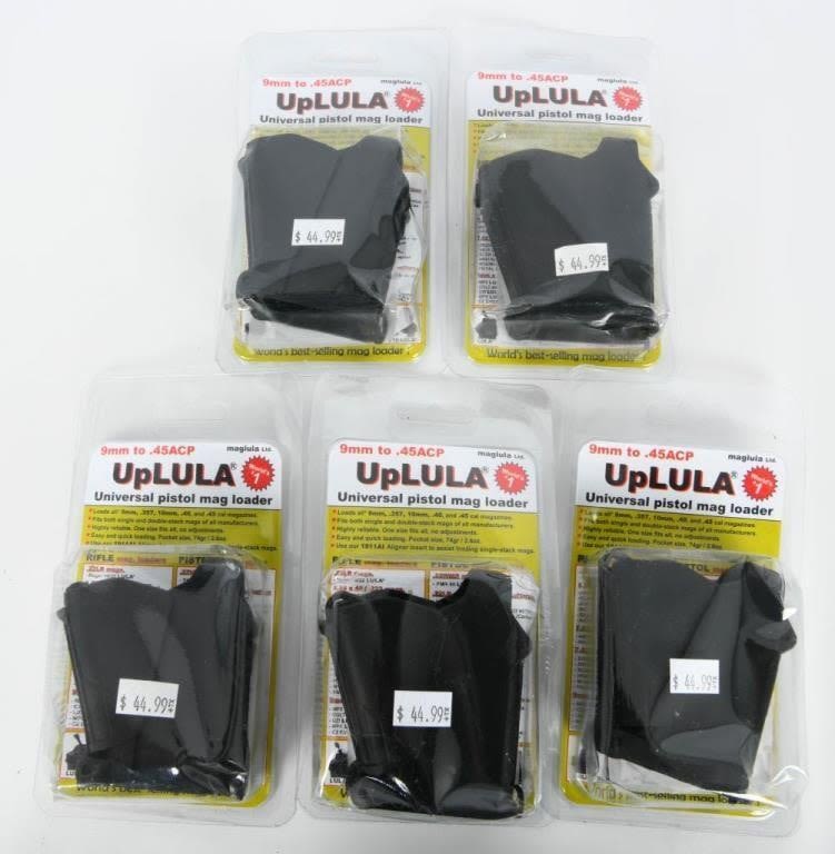Lot 2120: 5 Maglula UpLULA Universal Pistol Magazine Loader