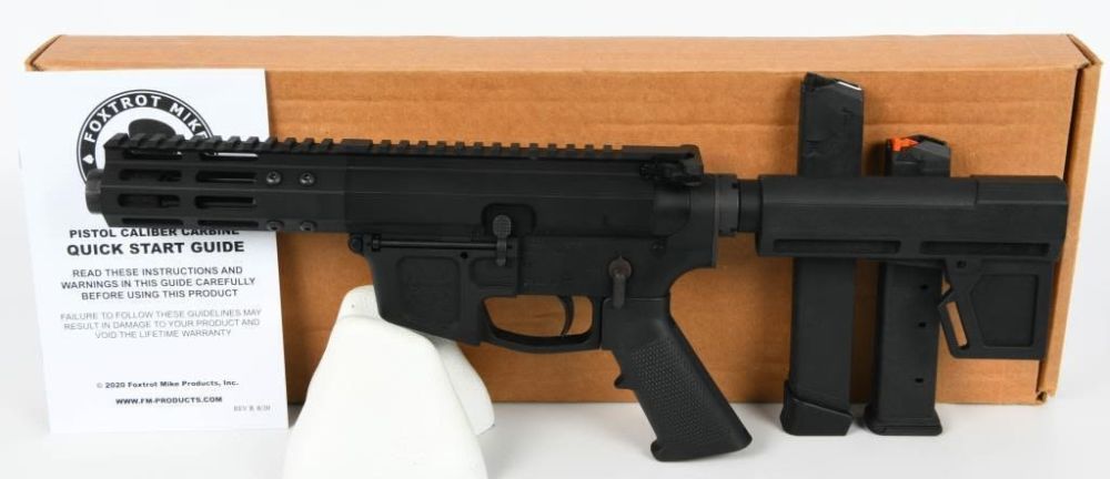 Lot 2130: Foxtrot Mike Products Ultra Light AR 9MM Pistol