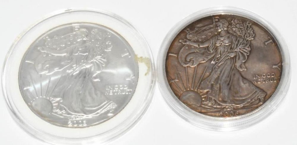 Lot 68: 2 American Eagle 1 Oz Fine Silver Dollar Coins