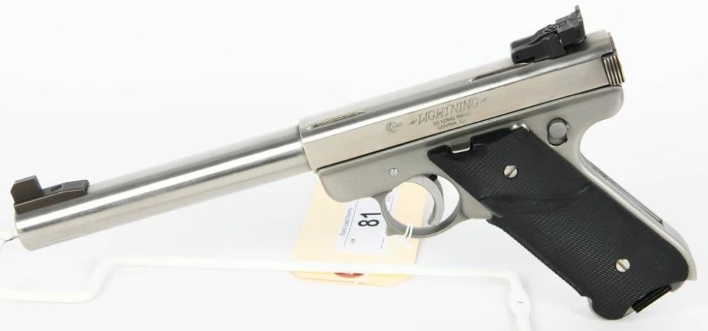 Lot 81: Scarce AMT Lightning Stainless Semi Auto Pistol