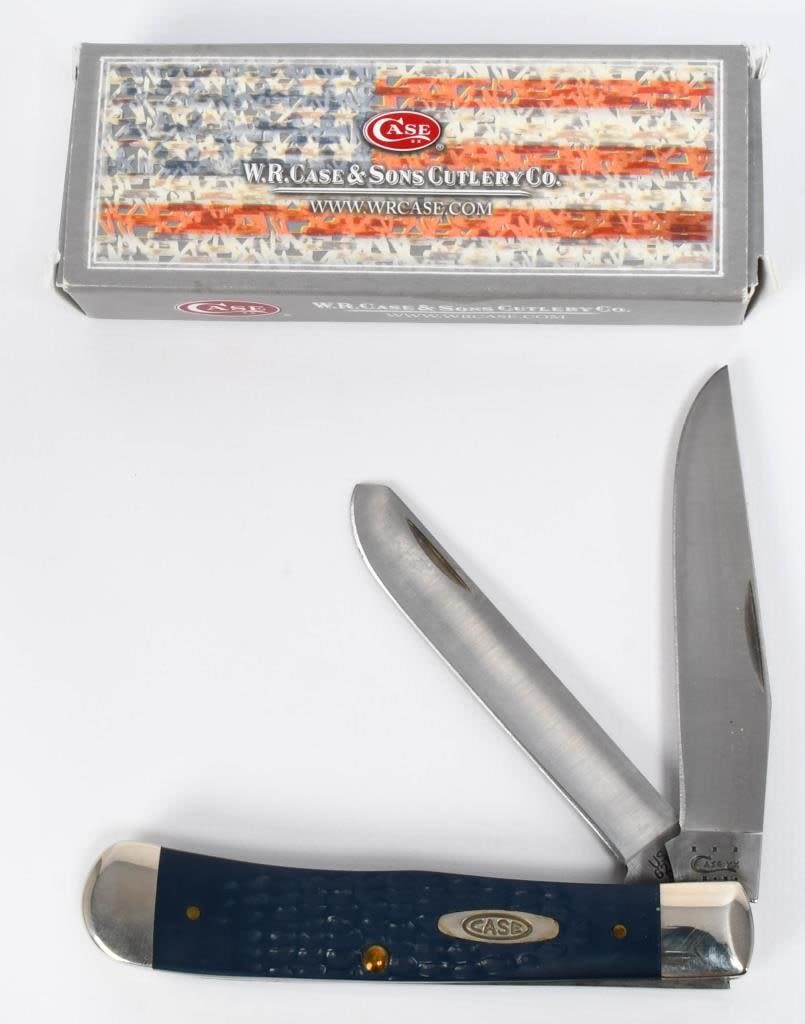 Lot 104: Case xx Workman Trapper Folding Pocket knife Blue