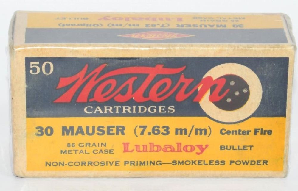 Lot 106: Collector Box of Western .30 Mauser Ammunition
