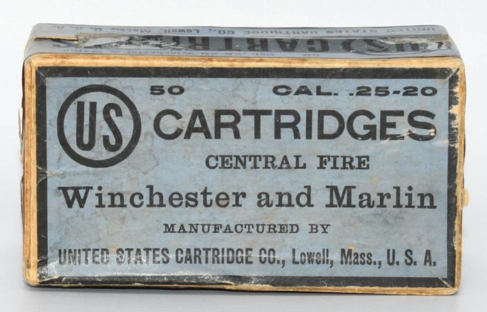 Lot 160: Rare Collector Box Of US .25-20 Win Ammunition