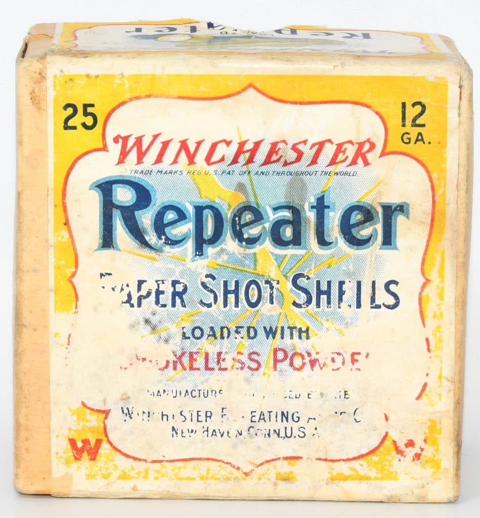 Lot 163: Rare 25 Rd Collector Box Winchester Repeater 12 Ga