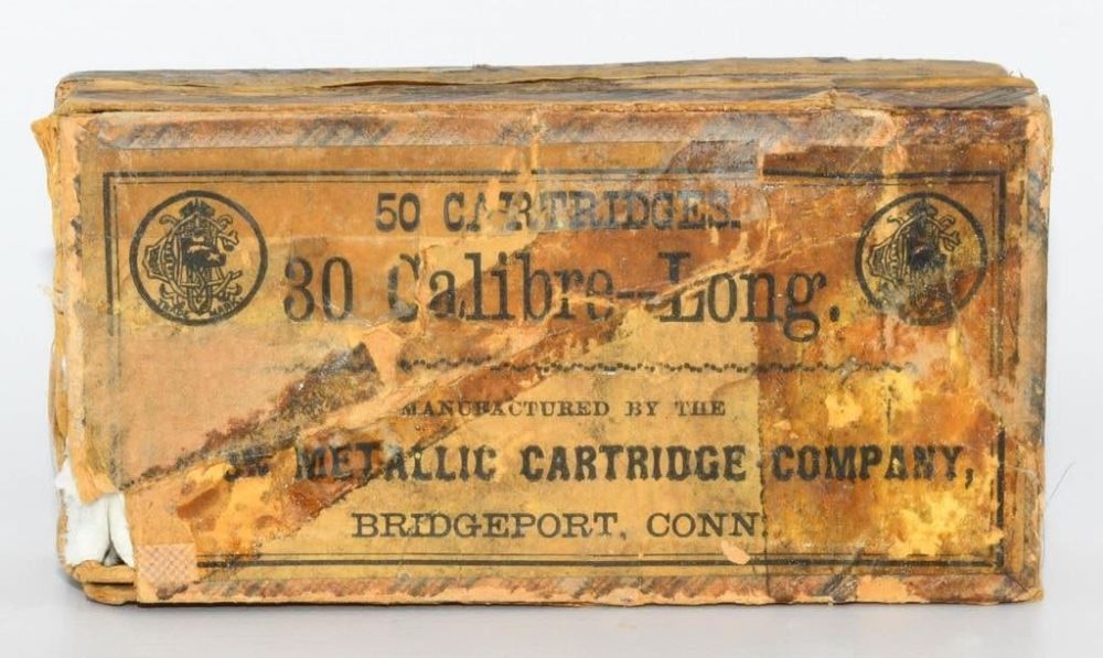 Lot 169: Rare Collector Box Metallic Cartridge .30 Cal Ammo