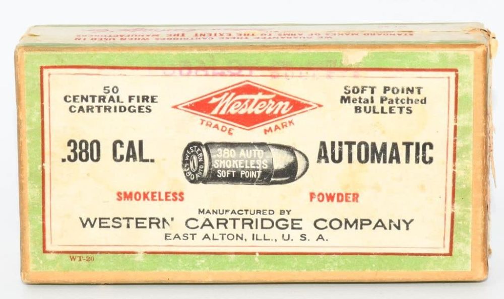 Lot 181: Collector Box of Western .380 ACP Ammunition