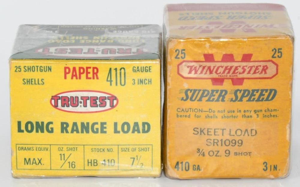 Lot 196: 2 Collector boxes Of 410 Gauge Shotshells