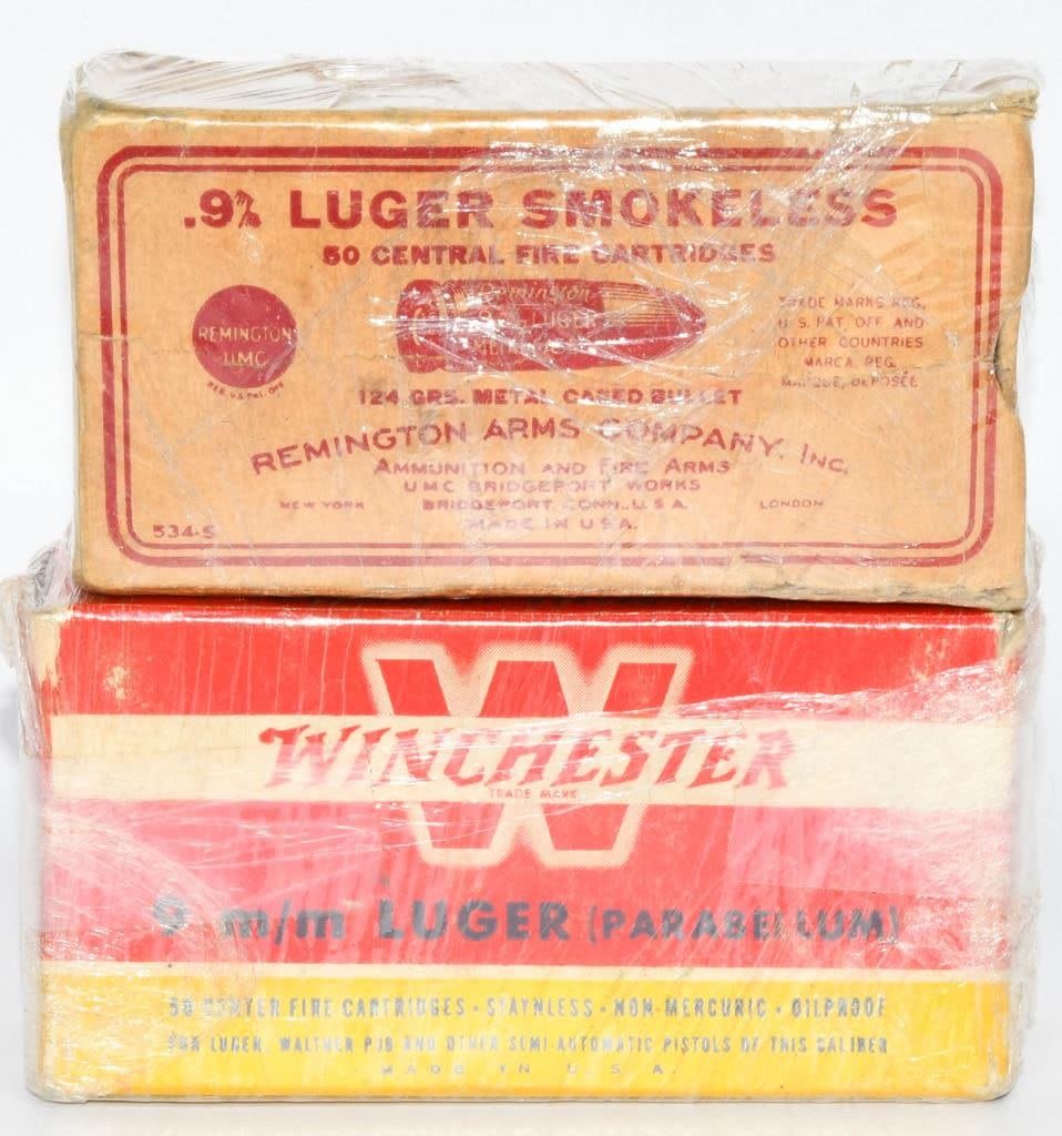 Lot 256: 2 Collector Boxes Of 9mm Luger Ammunition